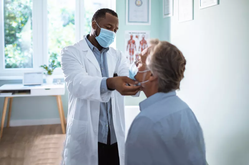 A patient visiting his doctor. 