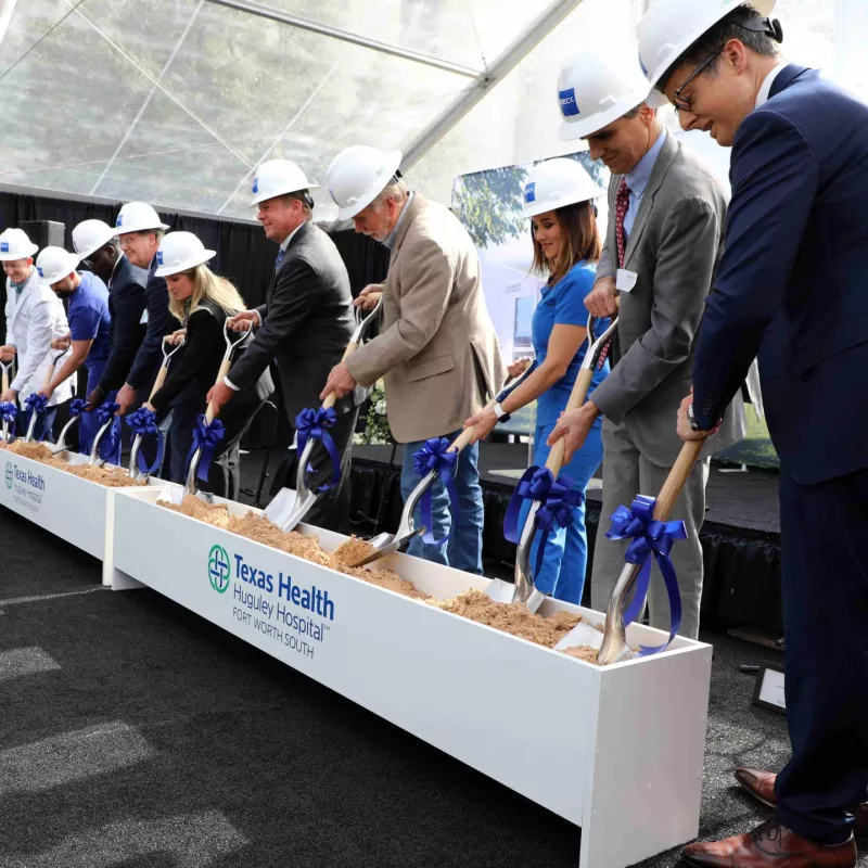 Texas Health Huguley Executives at Groundbreaking Ceremony